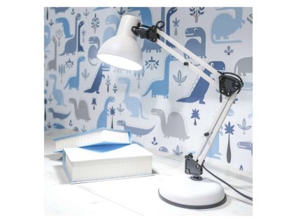 Stolní lampa LUCAS na žárovku E27, bílá 1 ks, krabice