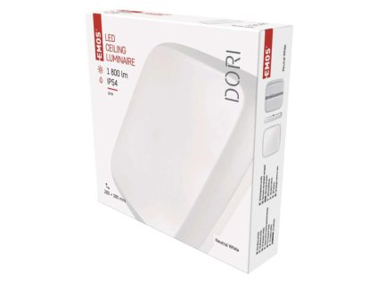 LED přisazené svítidlo Dori, čtvercové bílé 18W neut.b.,IP54  ZM4313