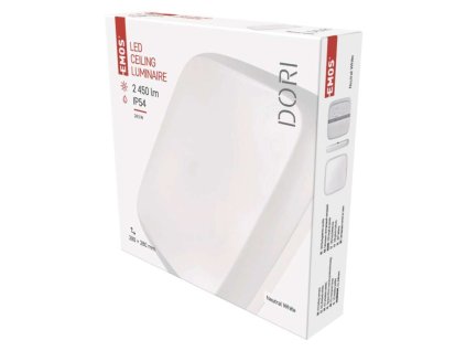 LED přisazené svítidlo Dori, čtvercové bílé 24,5W n.b.,IP54  ZM4314