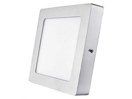 LED přisazené svítidlo PROFI, čtvercové, stříbrné, 12,5W neutrální bílá 1 ks, krabice  ZM6232