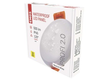 LED vestavné svítidlo VIXXO, kruhové, bílé, 6W neut. bíla, IP65 1 ks, krabice