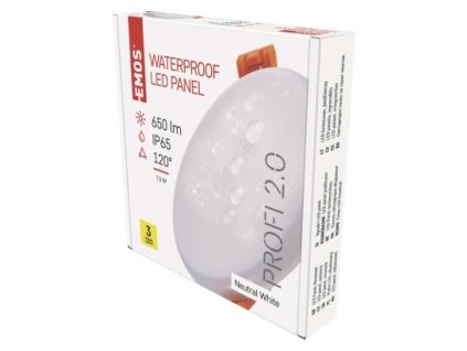 LED vestavné svítidlo VIXXO, kruhové, bílé, 7,5W neut. bíla, IP65 1 ks, krabice
