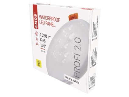 LED vestavné svítidlo VIXXO, kruhové, bílé, 13,5W neutr. b., IP65 1 ks, krabice