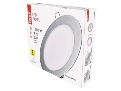 LED vestavné svítidlo PROFI, kruhové, bílé, 12,5W neutrální bílá 1 ks, krabice
