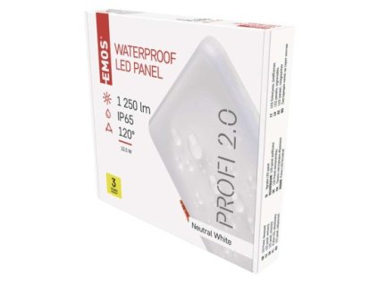 LED vestavné svítidlo VIXXO, čtvercové, bílé, 13,5W neut.b.,IP65 1 ks, krabice