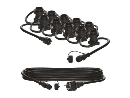 Spojovací světelný řetěz na 10 žárovek E27 START SET, 7,35 m, venkovní i vnitřní  DCPZ01