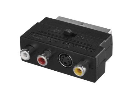 Redukce SCART na 3x CINCH + SVHS adaptér  K9304