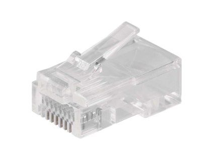 Konektor pro UTP kabel (lanko), průhledný  K0101