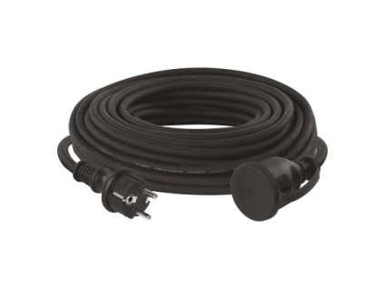 Venkovní prodlužovací kabel 25 m / 1 zásuvka / černý / guma-neopren / 230 V / 2,5 mm2 1 ks, fólie  P01725R