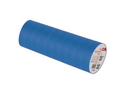 Izolační páska PVC 15mm / 10m modrá 10 ks, fólie  F61514