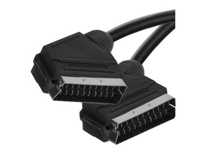 AV kabel SCART - SCART 1,5 m 1 ks, plastový závěs  SL2001