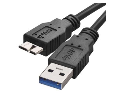 Nabíjecí a datový kabel propojovací USB-A 3.0 / micro USB-B 3.0, 1 m, černý 1 ks, blistr  SB7801