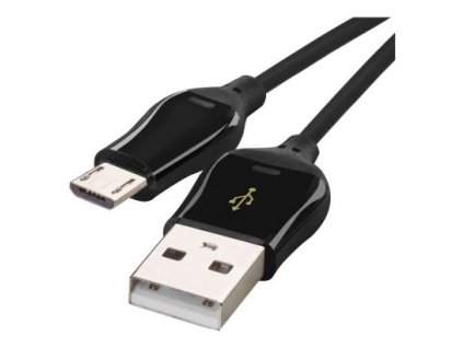 Rychlonabíjecí a datový kabel USB-A 2.0 / micro USB-B 2.0, Quick Charge, 1 m, černý 1 ks, krabička  SM7004B