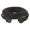 Venkovní prodlužovací kabel 10 m / 1 zásuvka / černý / guma-neopren / 230 V / 1,5 mm2 1 ks, sáček