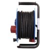 Venkovní prodlužovací kabel na bubnu 25 m / 3 zásuvky / černý / guma / 230V/400V / 1,5 mm2