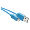 Nabíjecí a datový kabel USB-A 2.0 / micro USB-B 2.0, 1 m, modrý 1 ks, krabička