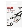 Nabíjecí a datový kabel USB-A 2.0 / USB-C 2.0, 1 m, černý  SM7025BL