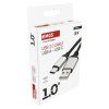 Nabíjecí a datový kabel USB-A 2.0 / USB-C 2.0, 1 m, černý  SM7025BL