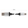 Nabíjecí a datový kabel USB-A 2.0 / USB-C 2.0, 1 m, černý  SM7025BL