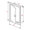 Revizní dvířka NEREZ a KOV (Varianta 300x300mm materiál NEREZ)