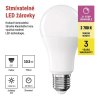 LED žárovka Classic A60 / E27 / 10,5 W (75 W) / 1 060 lm / teplá bílá /krokově stmívatelná  ZL4206