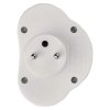 Rozbočovací zásuvka 2× kulatá s vypínačem, bílá