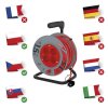 Prodlužovací kabel na bubnu 15 m / 4 zásuvky / červený / PVC / 230 V / 1 mm2  P194151