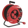 Venkovní prodlužovací kabel na bubnu 25 m / 4 zásuvky / černý / guma / 230 V / 1,5 mm2  P084251