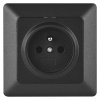 Zásuvka jednonásobná, antracit  A6001.2