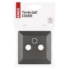 Kryt zásuvky TV+rozhlas+satelit, antracit