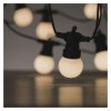 LED světelný řetěz – 10x párty žárovky mléčné, 5 m, venkovní i vnitřní, teplá bílá