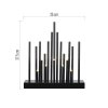 LED svícen černý, 27,5 cm, 3x AA, vnitřní, teplá bílá, časovač  DCAW04