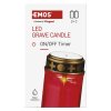 LED hřbitovní svíčka červená, 2x C, venkovní i vnitřní, teplá bílá, časovač  DCCV19