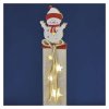 LED dekorace dřevěná – sněhulák, 46 cm, 2x AA, vnitřní, teplá bílá, časovač 1 ks, krabice