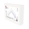 LED svícen dřevěný bílý, 29 cm, 2x AA, vnitřní, teplá bílá, časovač  DCAW12