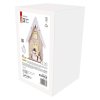 LED dekorace dřevěná – domek se sněhuláky, 28,5 cm, 2x AA, vnitřní, teplá bílá, časovač