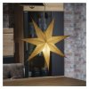 Vánoční hvězda papírová závěsná se zlatými třpytkami na okrajích, bílá, 60 cm, vnitřní  DCAZ07