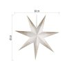 Vánoční hvězda papírová závěsná se zlatými třpytkami na okrajích, bílá, 60 cm, vnitřní  DCAZ07