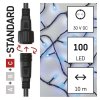 Standard LED spojovací vánoční řetěz, 10 m, venkovní i vnitřní, modrá  D1AB01