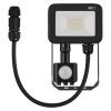 LED reflektor INOVO s pohybovým čidlem, 10W, antracit, neutrální bílá