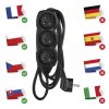 Prodlužovací kabel – 3 zásuvky, 3m, černý