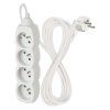 Prodlužovací kabel 5 m / 4 zásuvky / bílý / PVC / 1,5 mm2