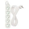 Prodlužovací kabel 7 m / 5 zásuvek / bílý / PVC / 1,5 mm2