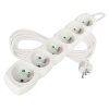 Prodlužovací kabel 5 m / 6 zásuvek / bílý / PVC / 1,5 mm2