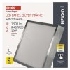 LED přisazené svítidlo NEXXO, čtvercové, stříbrné, 21W, se změnou CCT