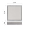 LED přisazené svítidlo NEXXO, čtvercové, stříbrné, 21W, se změnou CCT