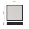LED přisazené svítidlo NEXXO, čtvercové, černé, 21W, se změnou CCT