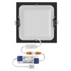 LED vestavné svítidlo NEXXO, čtvercové, černé, 12,5W, se změnou CCT