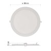 LED vestavné svítidlo NEXXO, kruhové, bílé, 25W, teplá bílá