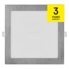 LED vestavné svítidlo NEXXO, čtvercové, stříbrné, 18W, se změnou CCT